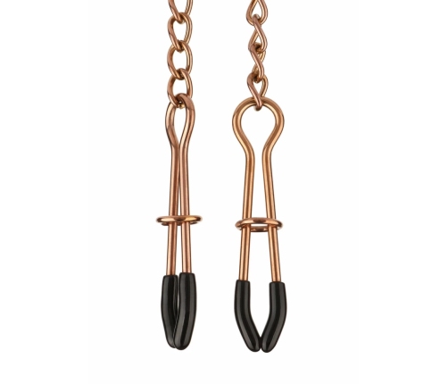 Mr. Steel Tweezer Nipple Clamps Gold Adjustable Stainless Steel Chain