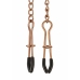 Mr. Steel Tweezer Nipple Clamps Gold Adjustable Stainless Steel Chain