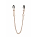 Mr. Steel Tweezer Nipple Clamps Gold Adjustable Stainless Steel Chain