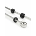 Mr. Steel Nipple Sticks with Ball 20cm Stainless Steel Adjustable Rods