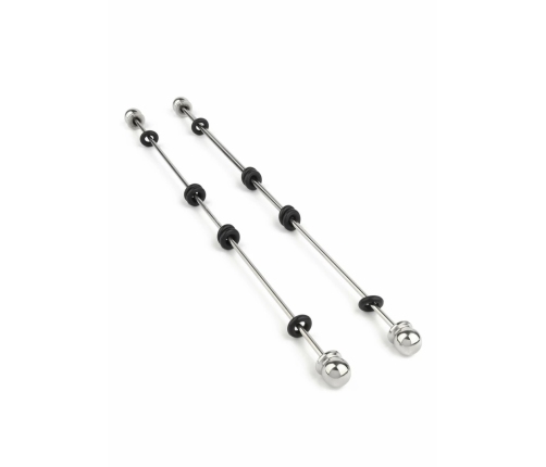 Mr. Steel Nipple Sticks with Ball 20cm Stainless Steel Adjustable Rods