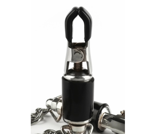 Mr. Steel Barrel Adjustable Nipple Clamps with Chain - Precision Grip