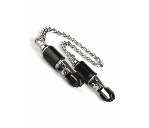 Mr. Steel Barrel Adjustable Nipple Clamps with Chain - Precision Grip