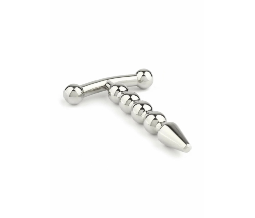Mr. Steel Rod Ecstasy Beaded Intimate Plug Stainless Steel 8mm