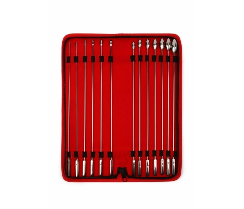 Mr. Steel Rosebud Urethral Sounds Set 13 pcs Stainless Steel Precision