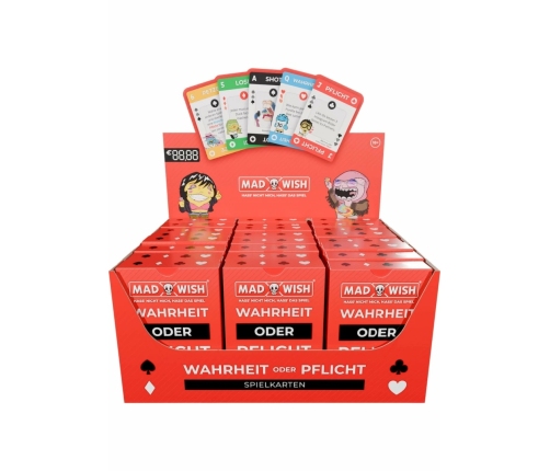 MadWish Playing Cards ENG/DE 24-Pack - Party Game Set