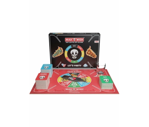 MadWish Pro ENG/DE Party Game Set with 250 Cards & Accessories