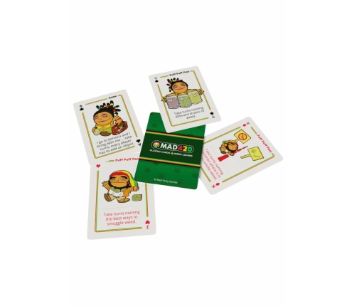 Mad420 Playing Cards 24 pcs Weed-Themed Party Game Set