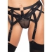Kinky Diva Criss Cross Suspenderbelt Adjustable Black Lingerie Accessory