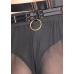 Kinky Diva Goddess Skirt Mesh Long Flared with Bondage Details Black S/M