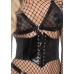 PVC Front Waist Cincher by PVC - Adjustable Shiny Black Belt M/L