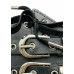 Kinky Diva Buckled Front Waist Cincher Black Adjustable Belt M/L