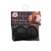 Satin Nipple Covers with Decorative Tassel, Black, Reusable, Model 8720726094443