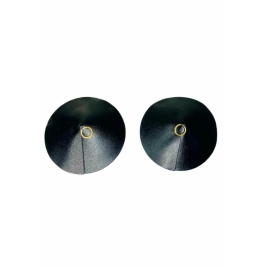 Kinky Diva PU Leather Nipple Covers Ring Black Reusable Adhesive Kinky Diva PU Leather Nipple Covers Ring Black Reusable Adhesive