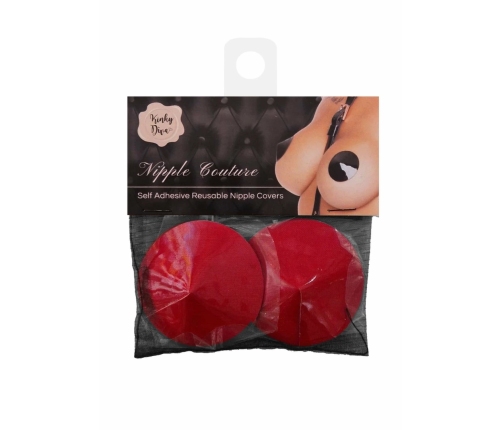 Kinky Diva Nipple Covers Glossy Reusable Adhesive Pasties Black