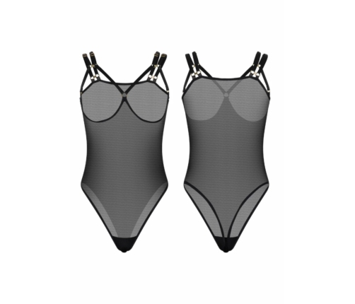 Kinky Diva Piquant Cupless Body by Insane Sexy - Adjustable, Elegant Black Bodysuit