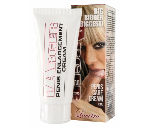 Cobeco Pharma Larger Lavetra 75 ml Intimate Care Cream for Men - Natural Formula