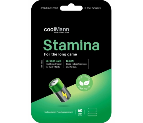 CoolMann Stamina 60 pcs - Energy & Focus Supplement for Men