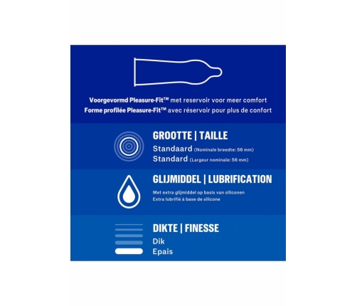 Durex Extra Safe 6x3 Enhanced Comfort & Protection Latex Condoms