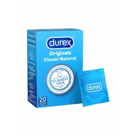 Durex Classic Naturel 3-Pack 56mm Transparent Latex, Pleasant Scent