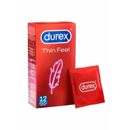 Durex Thin Feel 6-Pack - Ultra-Thin Latex, Standard Size, 56mm
