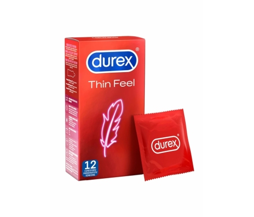 Durex Thin Feel 6-Pack - Ultra-Thin Latex, Standard Size, 56mm