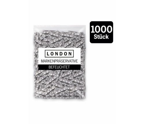 London 1000 pcs Classic Latex Condoms Bulk Pack Transparent