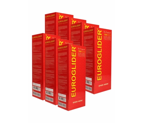 Euroglider Condoms 1008 pcs Standard Size, Lubricated, Transparent