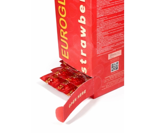 Euroglider Strawberry 144 pcs - Flavoured Latex, Red, Standard Fit