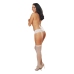 Garterhose - Plus Size - White
