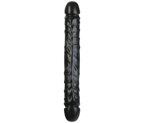 Doc Johnson Jr. Veined Double Header Flexible 12'' PVC Model - Black
