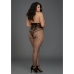 Open-Cup Bodystocking - Plus Size - Black