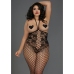 Open-Cup Bodystocking - Plus Size - Black