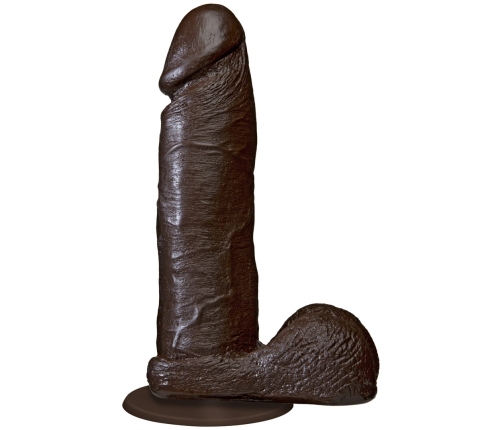 Realistic Cock with Balls - Removable Vac-U-Lock Suction Cup - 6 / 16 cm - Chocolate