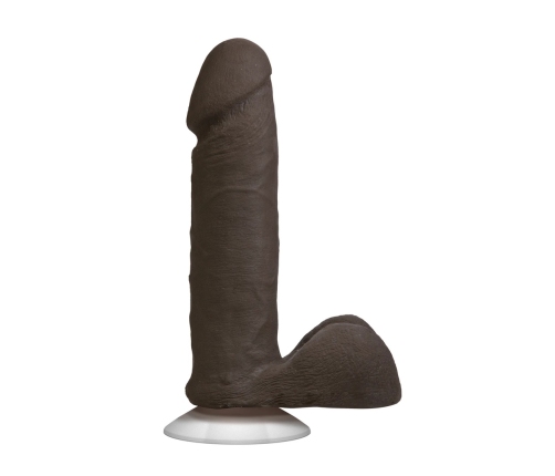 Realistic Cock with Balls - Removable Vac-U-Lock Suction Cup - ULTRASKYN - 6 / 16 cm - Chocolate