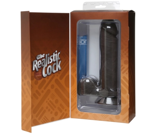 Realistic Cock with Balls - Removable Vac-U-Lock Suction Cup - ULTRASKYN - 8 / 20 cm - Chocolate