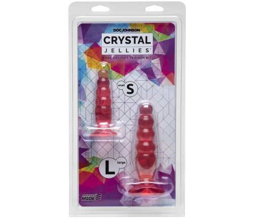 Doc Johnson Crystal Jellies Anal Trainer Kit Transparent Set 2 pcs