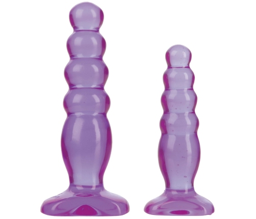 Doc Johnson Crystal Jellies Anal Trainer Kit Clear 2-Piece Set