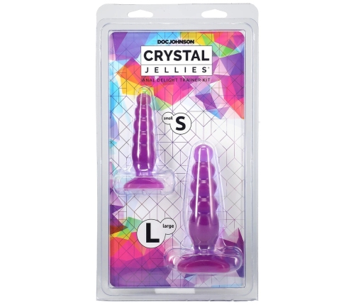 Doc Johnson Crystal Jellies Anal Trainer Kit Clear 2-Piece Set