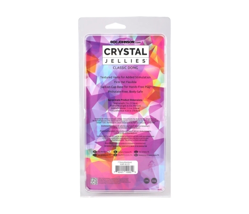 Doc Johnson Crystal Jellies Rainbow Model 7” Flexible Surface 17.8cm