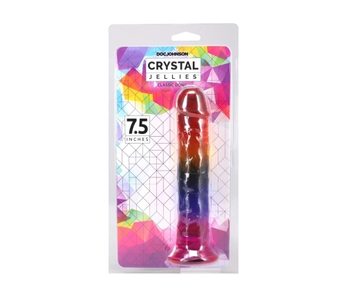 Doc Johnson Crystal Jellies Model 7.5 Arcoiris Soft Touch 19.7cm