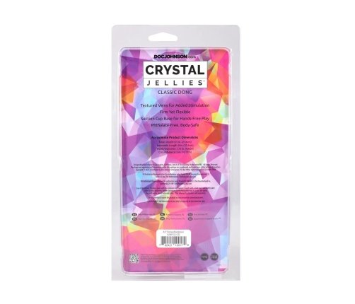 Doc Johnson Crystal Jellies Arcoiris 8.5" Flexible Model - Multicolor
