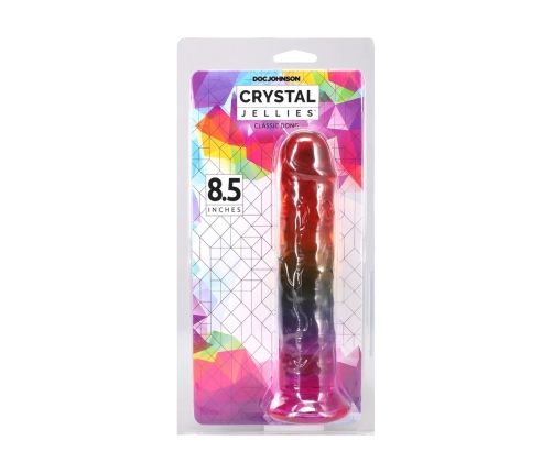 Doc Johnson Crystal Jellies Arcoiris 8.5" Flexible Model - Multicolor