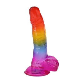 Doc Johnson Crystal Jellies Rainbow Model 21.6 cm Flexible Design Doc Johnson Crystal Jellies Rainbow Model 21.6 cm Flexible Design