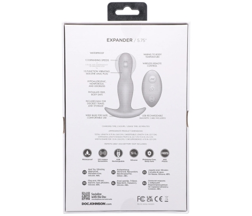 Expander - Silicone Anal Plug with Remote Control