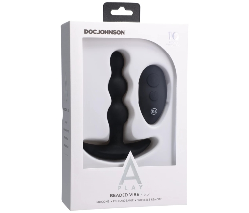 Beaded Vibe - Silicone Anal Plug with Remote Control