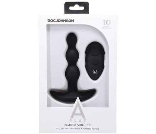 Beaded Vibe - Silicone Anal Plug with Remote Control