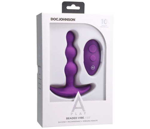 Beaded Vibe - Silicone Anal Plug with Remote Control