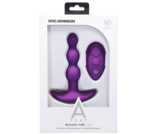 Beaded Vibe - Silicone Anal Plug with Remote Control
