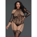 Fishnet Teddy Bodystocking - Plus Size